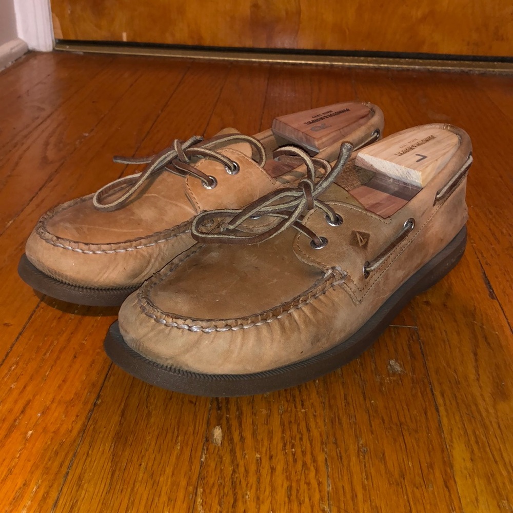 Sperry Topsider Boat Shoe Light Tan Leather